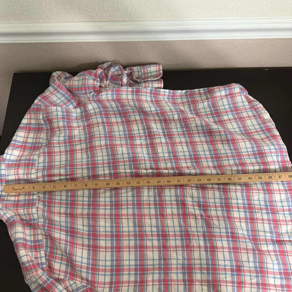 Vineyard Vines Slim‎ Longshore Shirt Mens Large Pink Plaid Long Sleeve Classic - Picture 3 of 7